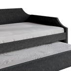 CraftPorch Elegance Linen Upholstered Twin Size Daybed with Trundle
