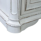 Antique White Weathered Bark Credenza
