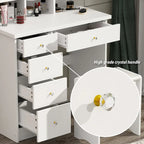 31.5  Wide Dresser Makeup Vanity With Stool and Touching Light Mirror - 31.5 W