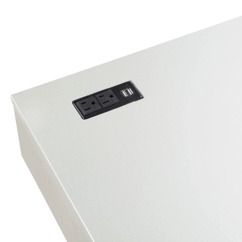 Foli Transitional 47-inch Wood 2-Drawer Desk with USBs and Power Outlets by Furniture of America