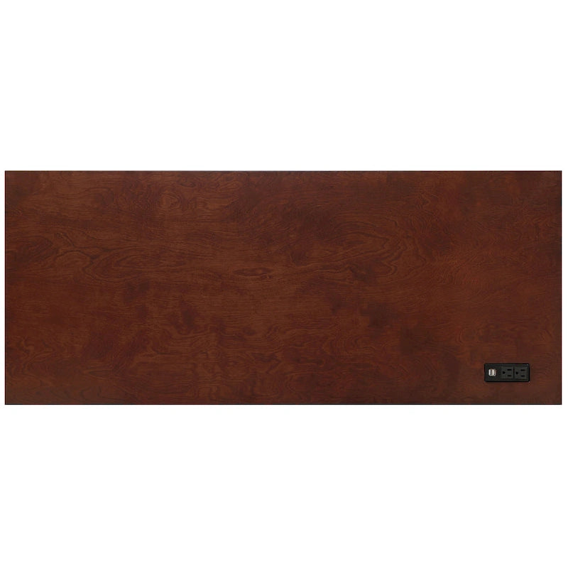Foli Transitional 47-inch Wood 2-Drawer Desk with USBs and Power Outlets by Furniture of America