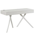 Foli Transitional 47-inch Wood 2-Drawer Desk with USBs and Power Outlets by Furniture of America