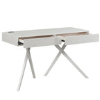 Foli Transitional 47-inch Wood 2-Drawer Desk with USBs and Power Outlets by Furniture of America