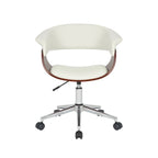 Carson Carrington Sauoarkrokur Faux Leather Office Chair with Chrome Base
