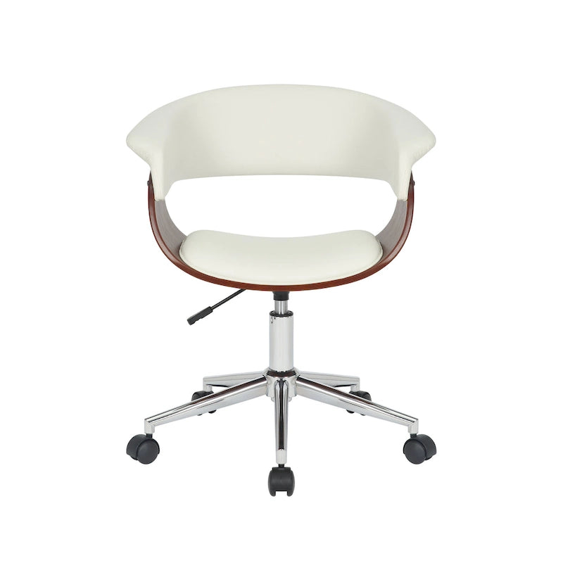 Carson Carrington Sauoarkrokur Faux Leather Office Chair with Chrome Base