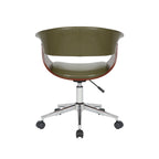 Carson Carrington Sauoarkrokur Faux Leather Office Chair with Chrome Base