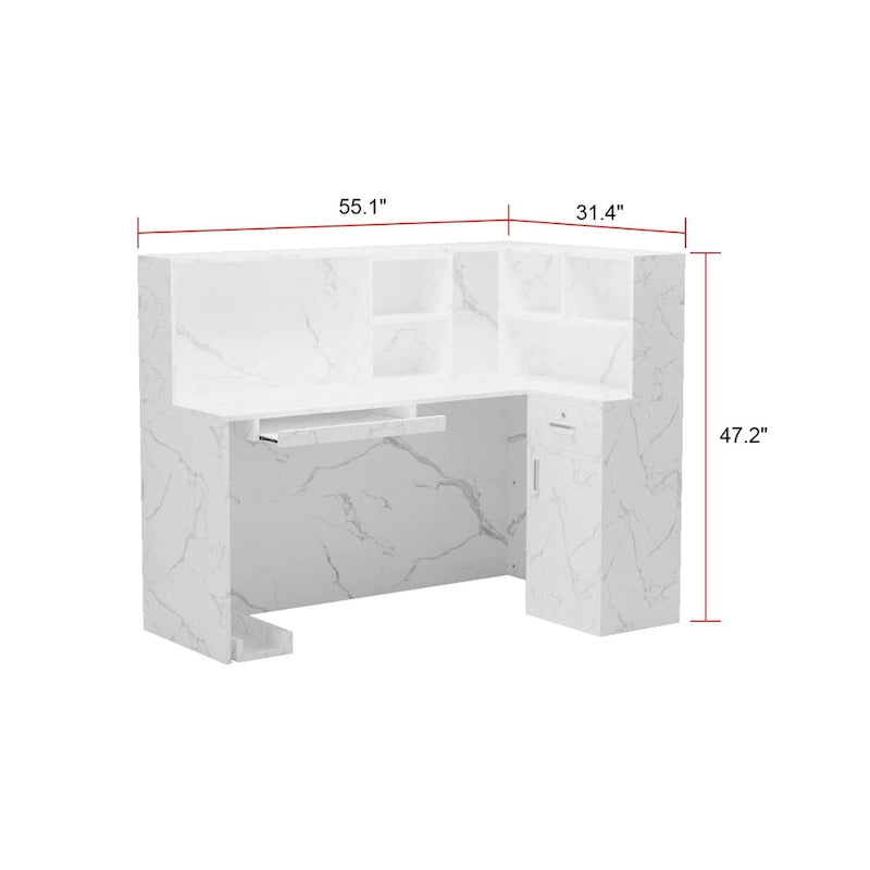 Working Reception Desk L Shaped Front Counter Reception Table Counter