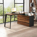 Timechee Home Office Computer Desk L-Shaped Corner Desk 54.3  Writing