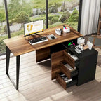 Timechee Home Office Computer Desk L-Shaped Corner Desk 54.3  Writing