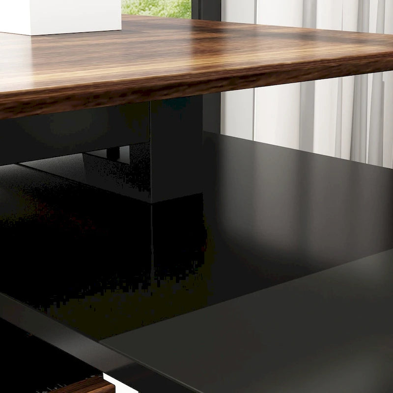 Timechee Home Office Computer Desk L-Shaped Corner Desk 54.3  Writing