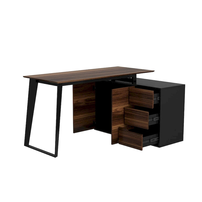 Timechee Home Office Computer Desk L-Shaped Corner Desk 54.3  Writing