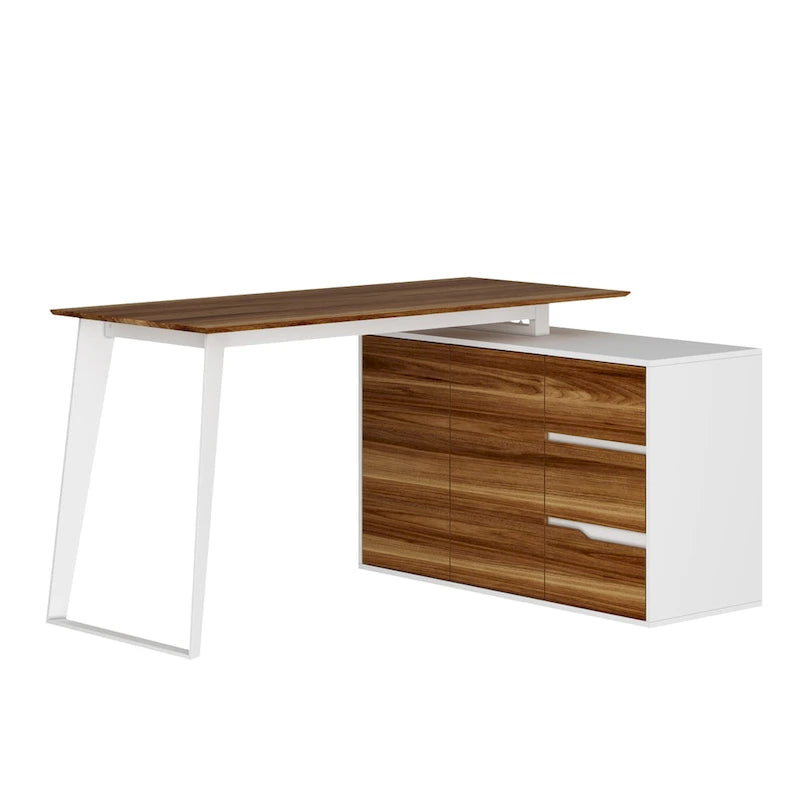 Timechee Home Office Computer Desk L-Shaped Corner Desk 54.3  Writing