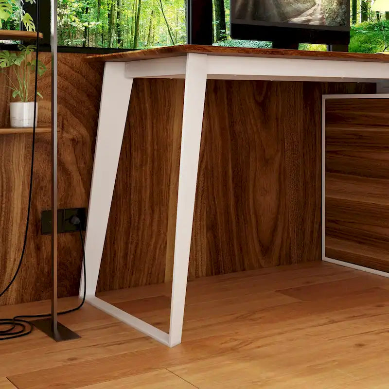 Timechee Home Office Computer Desk L-Shaped Corner Desk 54.3  Writing