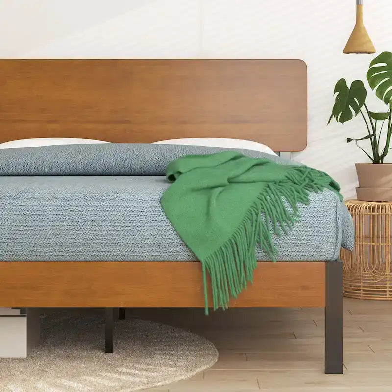 Priage by  Black Metal Platform Bed Frame