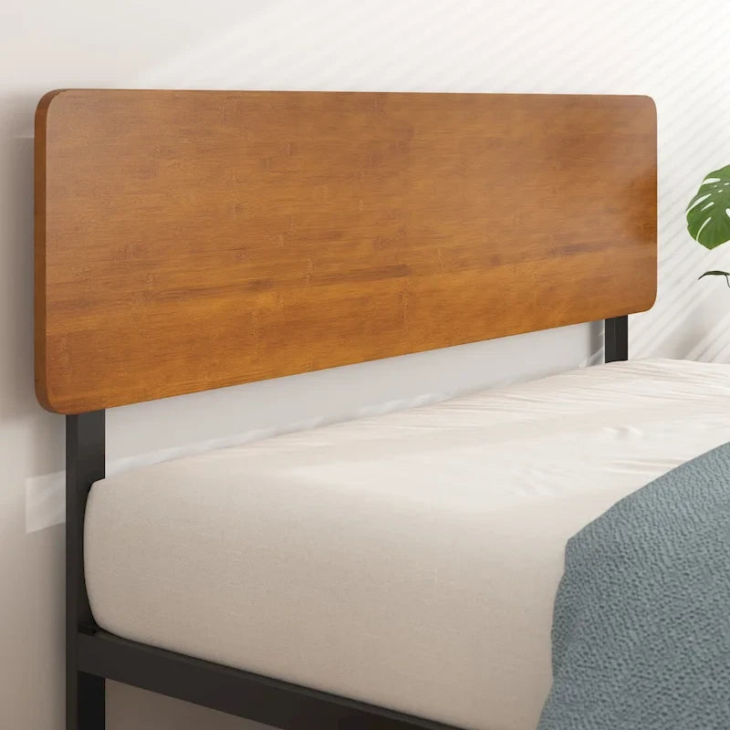 Priage by  Black Metal Platform Bed Frame