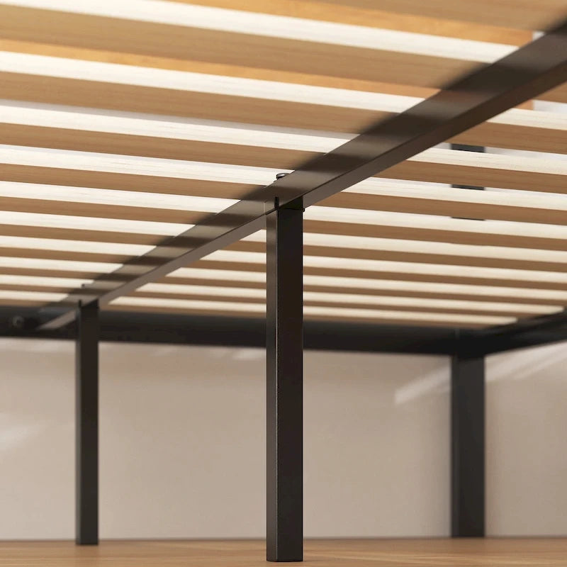 Priage by  Black Metal Platform Bed Frame