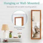 LED Mirror Jewelry Cabinet - 4.5 D x 14.5 W x 42.5 H