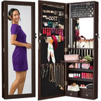 LED Mirror Jewelry Cabinet - 4.5 D x 14.5 W x 42.5 H