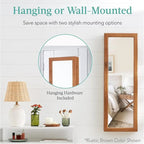 LED Mirror Jewelry Cabinet - 4.5 D x 14.5 W x 42.5 H