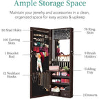 LED Mirror Jewelry Cabinet - 4.5 D x 14.5 W x 42.5 H