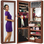 LED Mirror Jewelry Cabinet - 4.5 D x 14.5 W x 42.5 H
