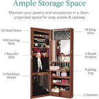 LED Mirror Jewelry Cabinet - 4.5 D x 14.5 W x 42.5 H