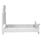 Magnolia Manor Antique White Weathered Bark California King Panel Bed