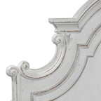 Magnolia Manor Antique White Weathered Bark California King Panel Bed