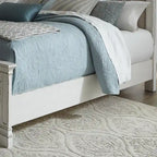 Magnolia Manor Antique White Weathered Bark California King Panel Bed