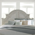 Magnolia Manor Antique White Weathered Bark California King Panel Bed