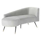 SAFAVIEH Helgrit Black/Gold Velvet Retro Glam Settee - 57.5  W x 27  D x 28  H - 58Wx27Dx28H