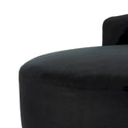 SAFAVIEH Helgrit Black/Gold Velvet Retro Glam Settee - 57.5  W x 27  D x 28  H - 58Wx27Dx28H