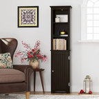 UTEX 64  Freestanding Storage Cabinet, Bathroom Tall Cabinet with Doors and Shelves, Free Standing Linen Tower