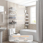 Over the Toilet Storage Cabinet - 10.6 D x 33 W x 116 H