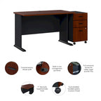 Series A 48W Desk with Mobile File Cabinet by Bush Business Furniture