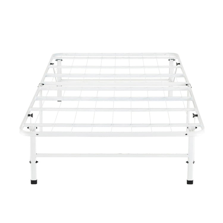 14  Foldable Metal Platform Bed Frame Mattress Foundation with Box Spring Replacement