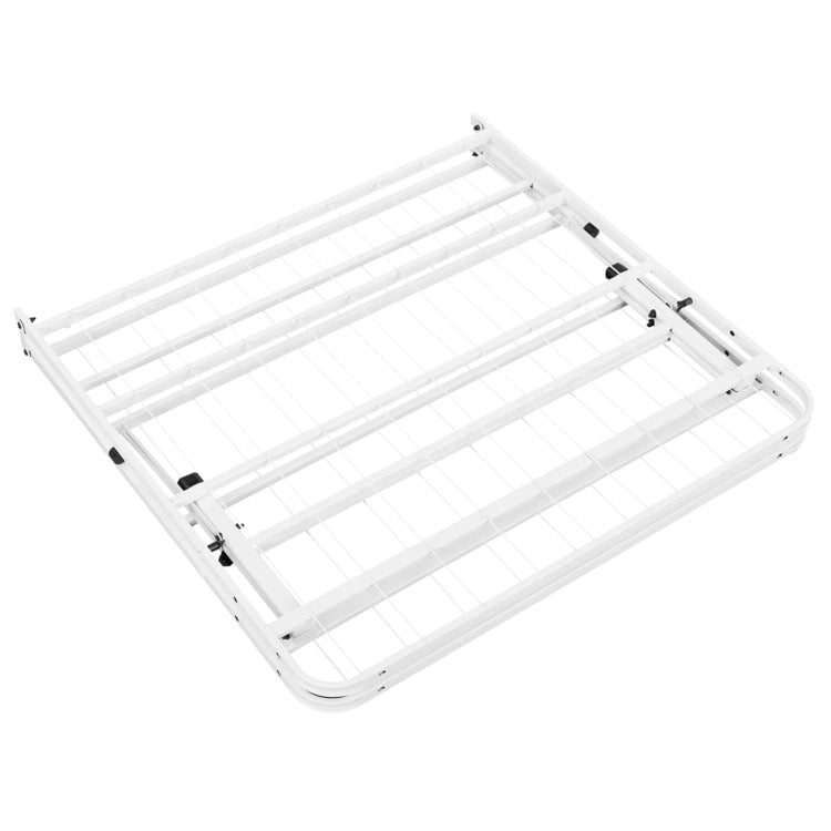 14  Foldable Metal Platform Bed Frame Mattress Foundation with Box Spring Replacement