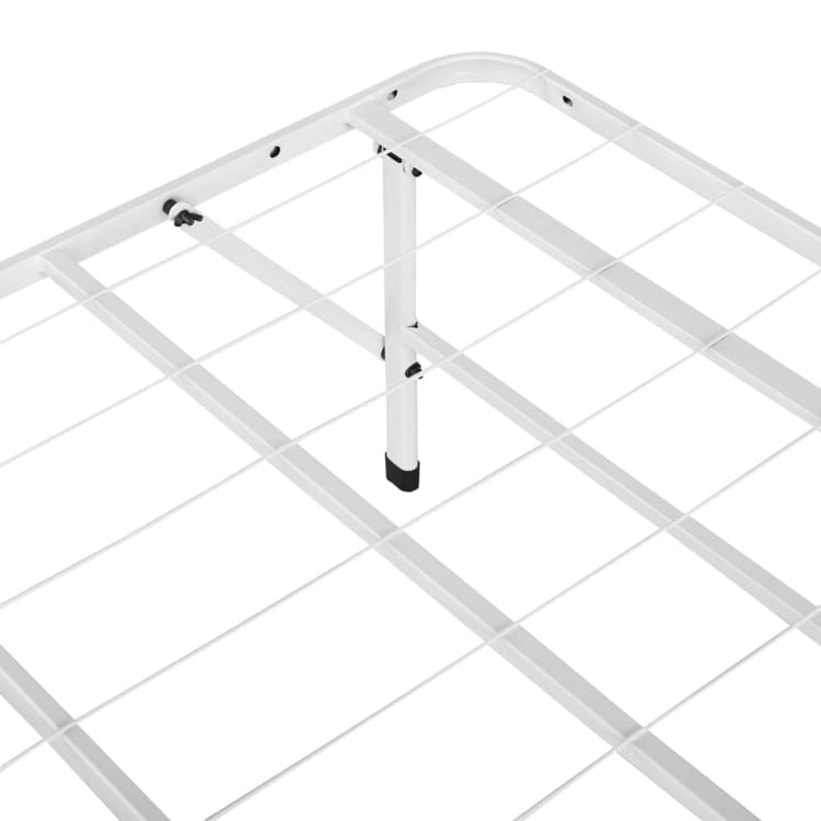 14  Foldable Metal Platform Bed Frame Mattress Foundation with Box Spring Replacement