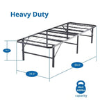 14  Foldable Metal Platform Bed Frame Mattress Foundation with Box Spring Replacement