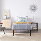 14  Foldable Metal Platform Bed Frame Mattress Foundation with Box Spring Replacement