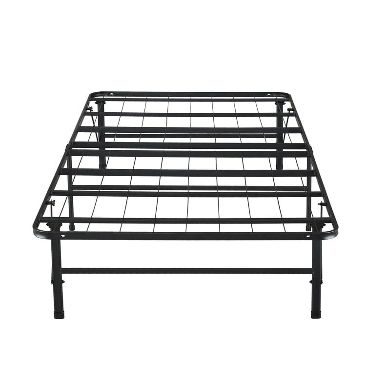 14  Foldable Metal Platform Bed Frame Mattress Foundation with Box Spring Replacement