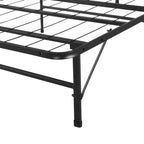 14  Foldable Metal Platform Bed Frame Mattress Foundation with Box Spring Replacement