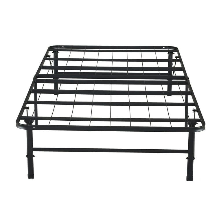 14  Foldable Metal Platform Bed Frame Mattress Foundation with Box Spring Replacement