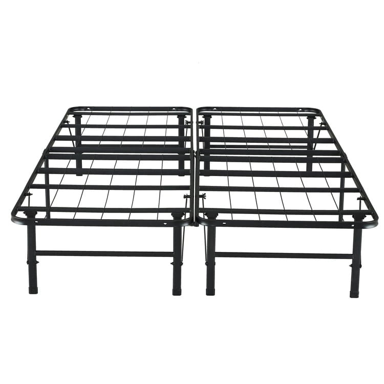14  Foldable Metal Platform Bed Frame Mattress Foundation with Box Spring Replacement