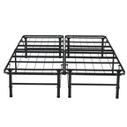 14  Foldable Metal Platform Bed Frame Mattress Foundation with Box Spring Replacement