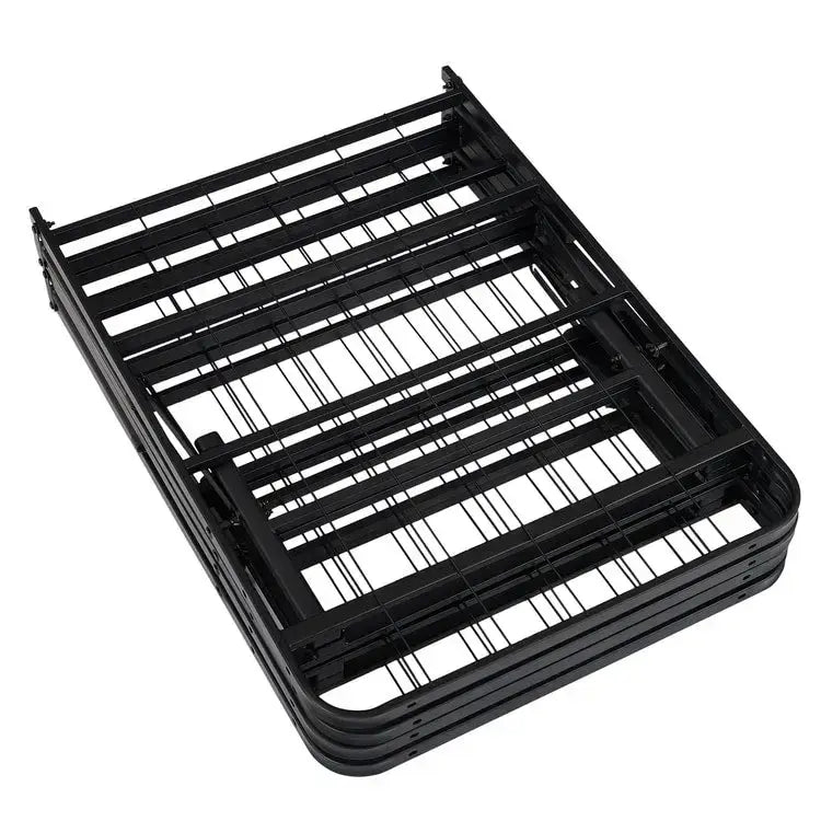 14  Foldable Metal Platform Bed Frame Mattress Foundation with Box Spring Replacement