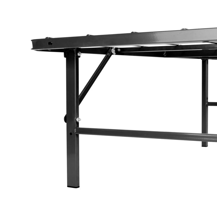 14  Foldable Metal Platform Bed Frame Mattress Foundation with Box Spring Replacement