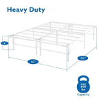 14  Foldable Metal Platform Bed Frame Mattress Foundation with Box Spring Replacement