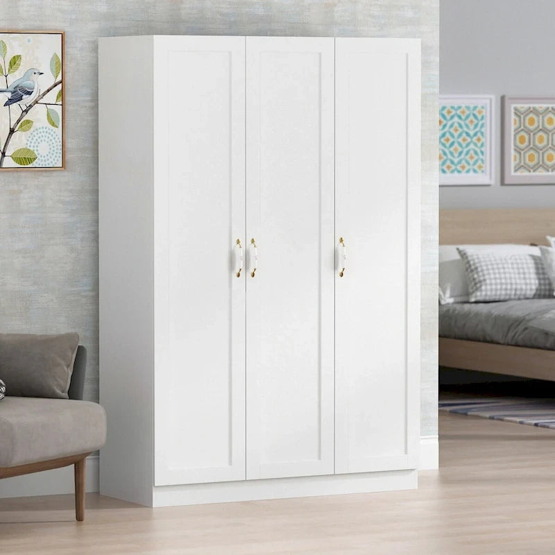 47.2 W Contemporary Modern Freestanding Wardrobe Armoire Closet