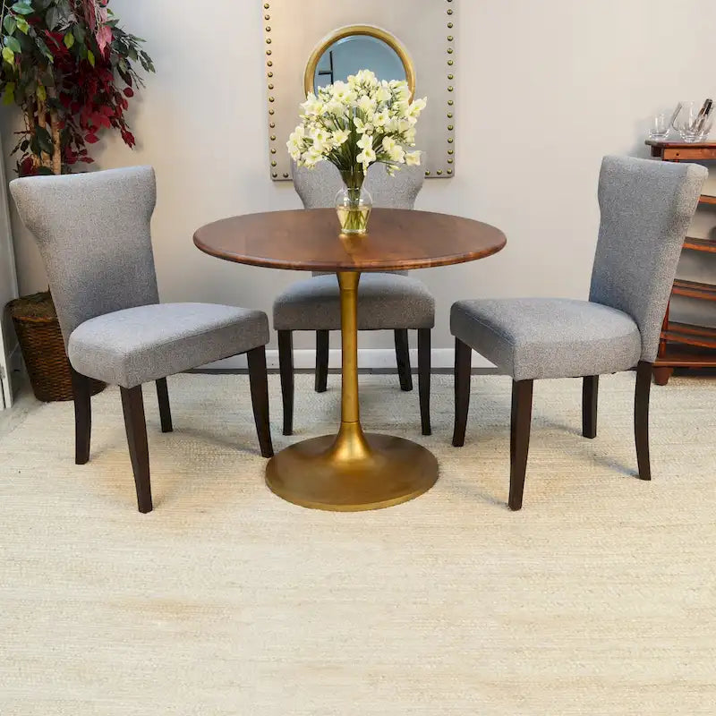 Carolina Living Alden Wood Top 36  Round Dining Table